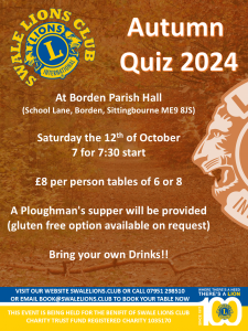 Autumn Quiz @ Borden Parish Hall